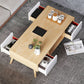 16.53"H Rectangle Wood Coffee Table 4 Legs Cocktail Table with Storage Clearhalo 'Coffee & Accent Tables' 'Coffee Tables' 'coffee_tables' 'furn' 'furn_coffee_tables' 'Furniture' 'Living Room Furniture' 1200x1200_dcb6370c-ebb4-4f26-ac4b-12cfe5dd8ff0