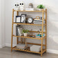 Contemporary Open Back Bamboo Bookshelf Ladder Bookcase with Shelves Clearhalo 'Bookcases' 'furn' 'furn_bookcases' 'Furniture' 'Office Furniture' 1200x1200_dcb664f8-8eca-41a0-813f-dc4fa34f3949