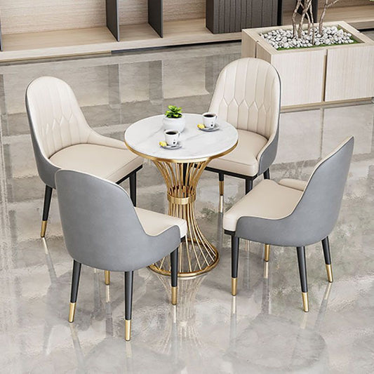 Glam Metal Dining Room Chair Upholstered Armless Dining Chairs for Restaurant Use Clearhalo ' kitchen&dining_furn' 'Dining Chairs' 'Dining Tables & Seating' 'dining_chair' 'furn' 'furn_dining_chair' 'Furniture' 'furniture_dining_chair' 'Kitchen & Dining Furniture' 'kitchen' 1200x1200_dcb6650b-9452-4203-be5a-1389e959feb8