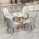 Glam Metal Dining Room Chair Upholstered Armless Dining Chairs for Restaurant Use Clearhalo ' kitchen&dining_furn' 'Dining Chairs' 'Dining Tables & Seating' 'dining_chair' 'furn' 'furn_dining_chair' 'Furniture' 'furniture_dining_chair' 'Kitchen & Dining Furniture' 'kitchen' 1200x1200_dcb6650b-9452-4203-be5a-1389e959feb8
