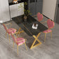 Nordic 1/5/7 Pieces Dining Set Rectangle Stone Dining Table for Dining Room