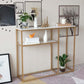 Tabella della console in marmo glam da 12 "W tavolo accento per la cornice resistente alle macchie per Hall