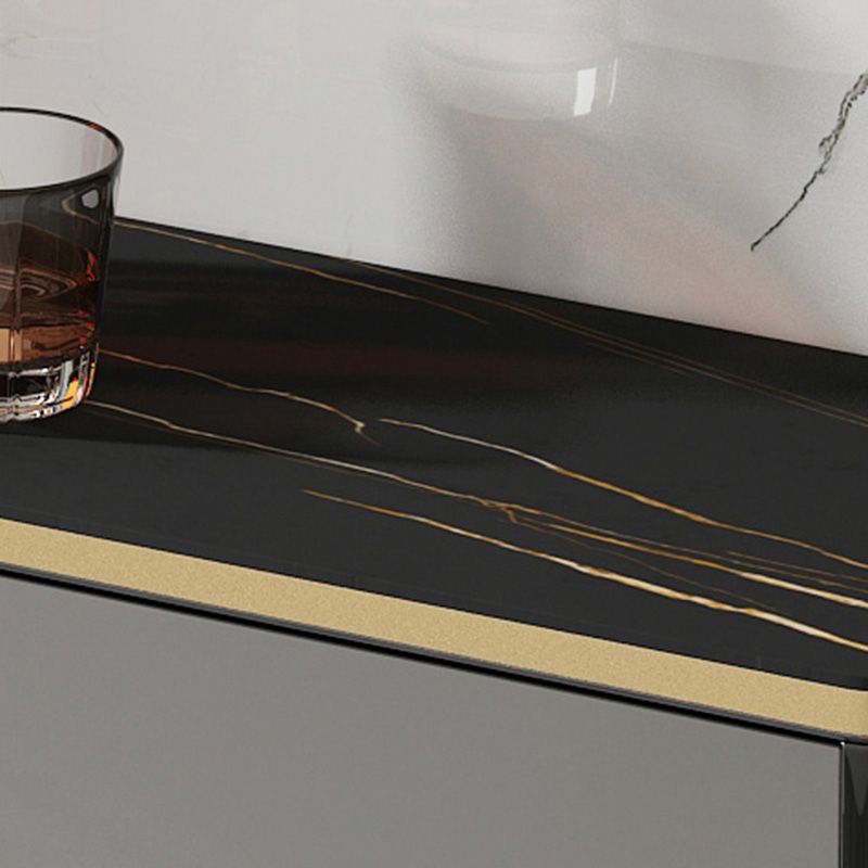 Eetservies met 1 lade Glam Zijbord van gesinterd steen met kasten
