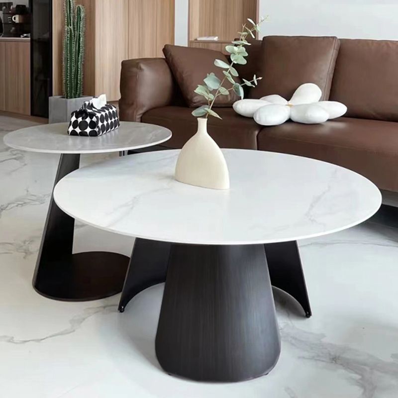 Table basse ronde en ardoise sans ensemble de tables basses gigognes modernes et pénibles