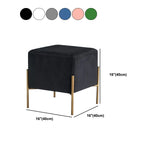 Leisure Velvet Pouf Ottoman Plain Square Water Resistant Ottoman Taverna