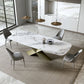 Luxurious 1/2/4/5/7 Pieces Rectangle Dining Set Sintered Stone Top Dinette Table Set