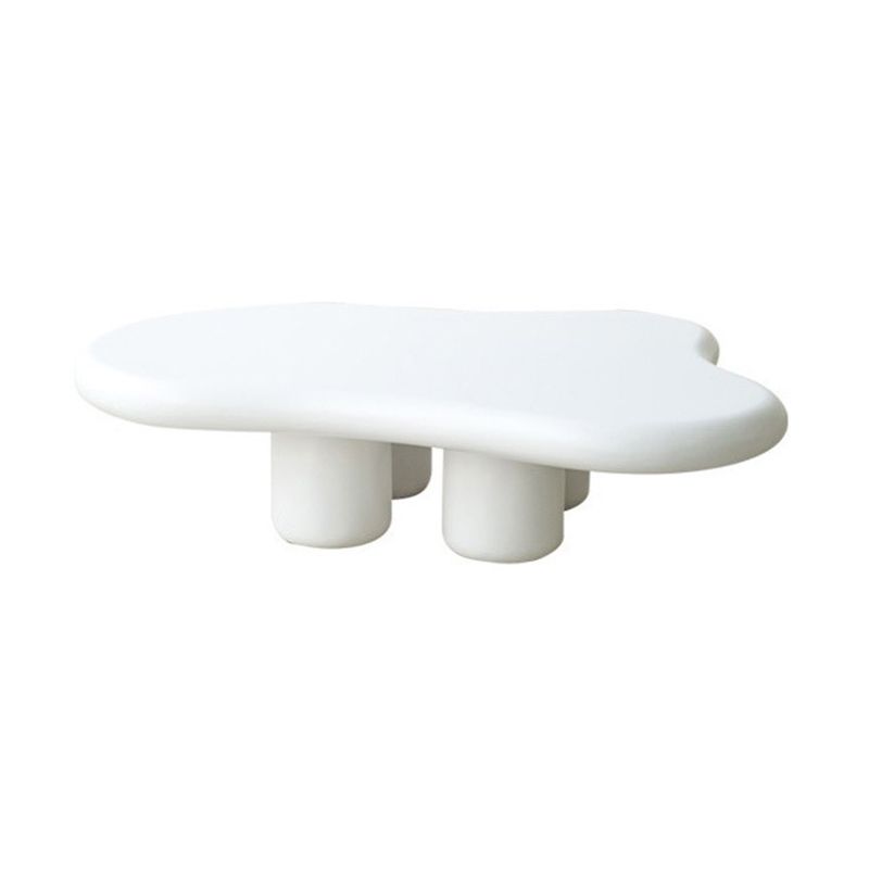 Scandinavian Free Form Coffee Table with 4 Legs in Pine Wood