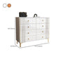 Glam Horizontal Stone Storage Chest Bedroom Chest with Metal Legs
