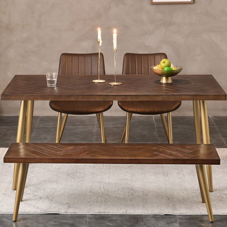Rectangle Dining Side Table Traditional Luxury Solid Wood Dinner Table with 4 Legs Clearhalo 'Dining Tables & Seating' 'Dining Tables' 'dining_table' 'furn' 'furn_dining_table' 'Furniture' 'furniture_dining_table' 'Kitchen & Dining Furniture' 'kitchen' 'kitchen_dining_table' 1200x1200_dcbe9f6b-82f4-4d80-bbc6-a9abe7e2dbf7