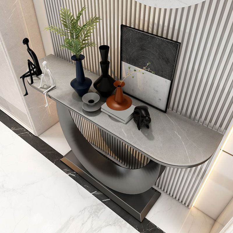 11.81 "W Table Accento della console contemporanea tavolo console a mezza luna