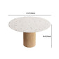 Table à manger en pierre fritrée contemporaine set rond 1/4/5/7 pièces de restauration ensemble pour usage domestique