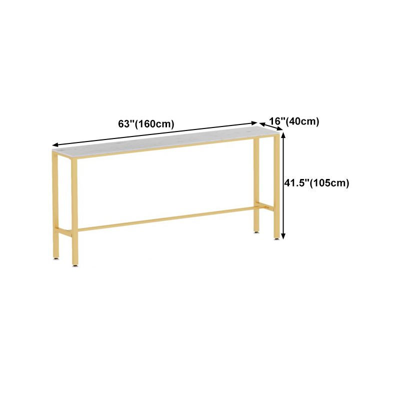 Nordic Glam Style Bar Table 42-inch Height Metal Base Bistro Table for Living Room Clearhalo 'Bar Furniture' 'Bar Tables' 'bar_tables' 'furn' 'furn_bar_tables' 'Furniture' 'furniture_bar_tables' 'Kitchen & Dining Furniture' 1200x1200_dcc30c28-05b8-49a0-bf8e-d8e211ce0654