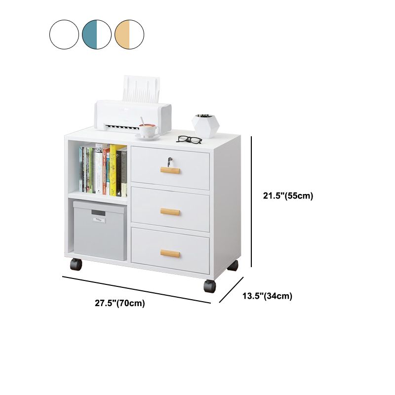 Mobile accento in legno con cassetti mobili laterali contemporanei