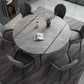 Modern Style Gray Dining Table Sintered Stone Table with 4 Legs for Kitchen Clearhalo ' dining_table' 'Dining Tables & Seating' 'Dining Tables' 'furn' 'furn_dining_table' 'Furniture' 'furniture_dining_table' 'Kitchen & Dining Furniture' 'kitchen&dining_furn' 'kitchen' 'kitchen_dining_table' 1200x1200_dcc5af0d-6b21-4ca2-963c-11140acf436e