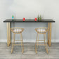 Black Glam Style Bar Table Rectangular Metal Bar Table with Gold Base Clearhalo 'Bar Furniture' 'Bar Tables' 'bar_tables' 'furn' 'furn_bar_tables' 'Furniture' 'furniture_bar_tables' 'Kitchen & Dining Furniture' 1200x1200_dcc5f6c0-4a97-4ad7-b141-a347723f249a