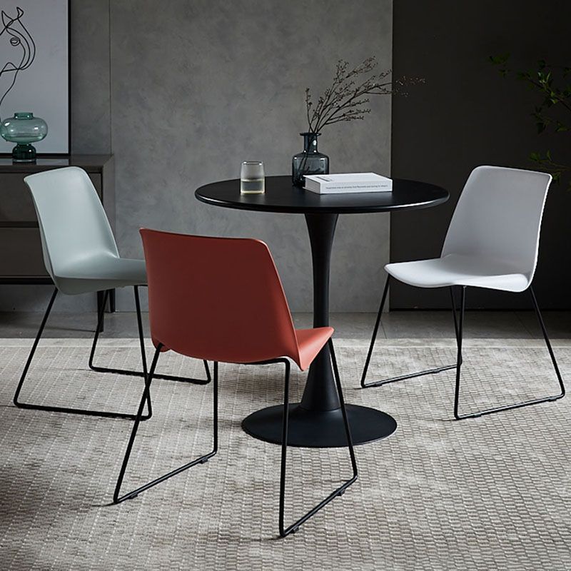 Contemporary Style Chair Dining Armless Side Chair with Metal Legs Clearhalo ' kitchen&dining_furn' 'Dining Chairs' 'Dining Tables & Seating' 'dining_chair' 'Furniture' 'furniture_dining_chair' 'Kitchen & Dining Furniture' 'kitchen' 1200x1200_dcc7b1de-c414-4dbc-b762-914823f804f8