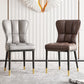 Glam Style Metal Dining Room Chairs Armless Upholstered Linen Fabric Dining Chair for Home Use Clearhalo ' kitchen&dining_furn' 'Dining Chairs' 'Dining Tables & Seating' 'dining_chair' 'furn' 'furn_dining_chair' 'Furniture' 'furniture_dining_chair' 'Kitchen & Dining Furniture' 'kitchen' 1200x1200_dcc9f1db-a9be-4262-bd56-90887e980c29