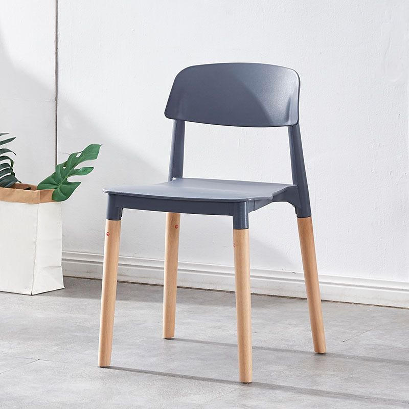 Modern White Opening Back Dining Side Chair Wood Kitchen Dining Side Chair Clearhalo ' kitchen&dining_furn' 'Dining Chairs' 'Dining Tables & Seating' 'dining_chair' 'furn' 'furn_dining_chair' 'Furniture' 'furniture_dining_chair' 'Kitchen & Dining Furniture' 'kitchen' 1200x1200_dcca95db-76b9-4f02-a4a9-2e389777dfd2