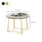 Frame Nesting Coffee Table Set Modern Round Glass Coffee Table