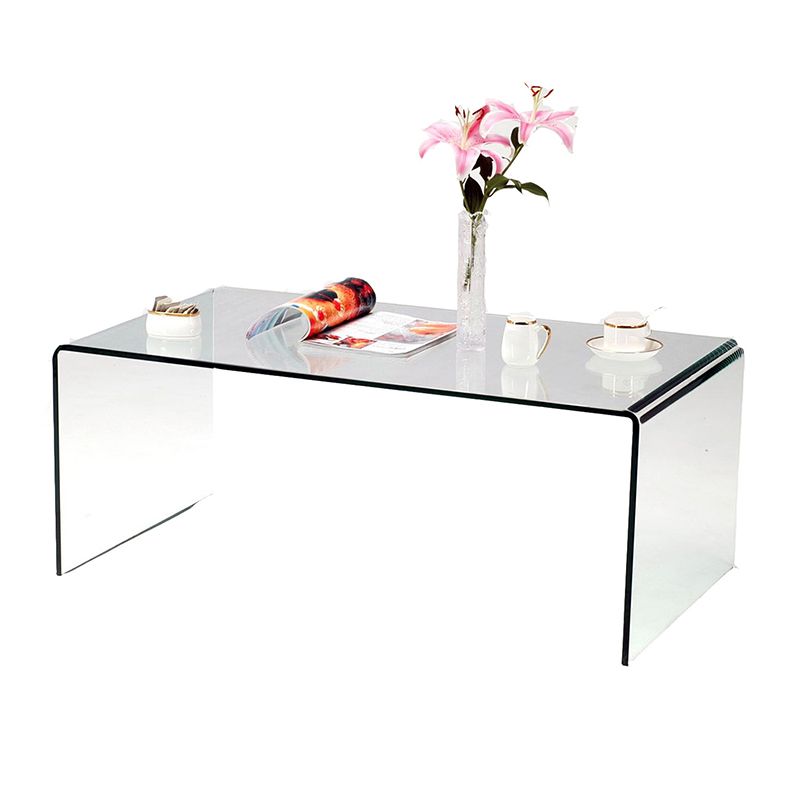 Modern Style Black/transparent Top Rectangular Coffee Table Made of Tempered Glass Clearhalo 'Coffee & Accent Tables' 'Coffee Tables' 'coffee_tables' 'furn' 'furn_coffee_tables' 'Furniture' 'Living Room Furniture' 1200x1200_dccb8b88-3bd9-45ee-b8a8-c33877125791