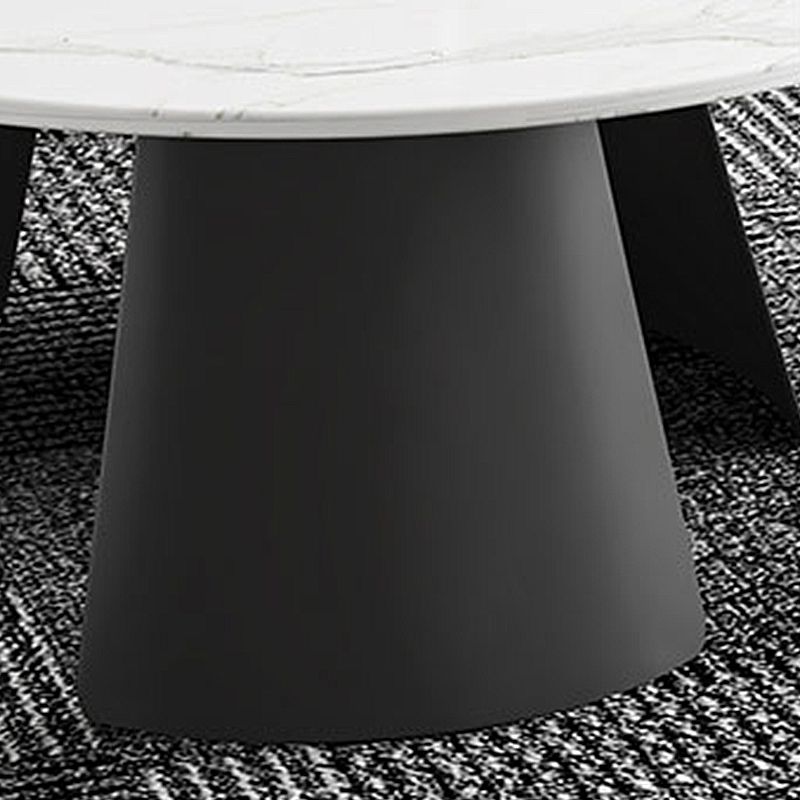 Modern Fixed Top Coffee Table Round Steel Abstract Cocktail Table Clearhalo 'Coffee & Accent Tables' 'Coffee Tables' 'coffee_tables' 'furn' 'furn_coffee_tables' 'Furniture' 'furniture_coffee_tables' 'Living Room Furniture' 1200x1200_dccbdac8-b391-4494-a64d-15b72e1bc1fd