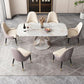 Modern Style Dining Rectangle Table Sintered Stone Table with Metal Legs for Home Clearhalo 'Dining Tables & Seating' 'Dining Tables' 'dining_table' 'furn' 'furn_dining_table' 'Furniture' 'Kitchen & Dining Furniture' 1200x1200_dccd29df-2865-4c8a-be91-cc96666cc9e0