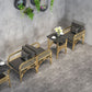 Industrial Sintered Stone Dinner Room Kitchen Table Black Table with Gold Frame Clearhalo ' dining_table' 'Dining Tables & Seating' 'Dining Tables' 'furn' 'furn_dining_table' 'Furniture' 'furniture_dining_table' 'Kitchen & Dining Furniture' 'kitchen&dining_furn' 'kitchen' 'kitchen_dining_table' 1200x1200_dccd2b60-faf9-48f6-b9c8-670c7f84cbcf