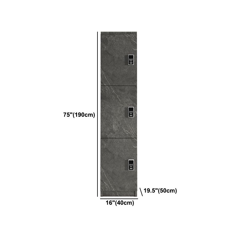 Armoire en bois d'ingénierie gris pour salle de bain armoire à porte à charnière moderne