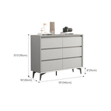 15.6-inch Width Modern Storage Chest Stone Dresser with 3/6 Drawers