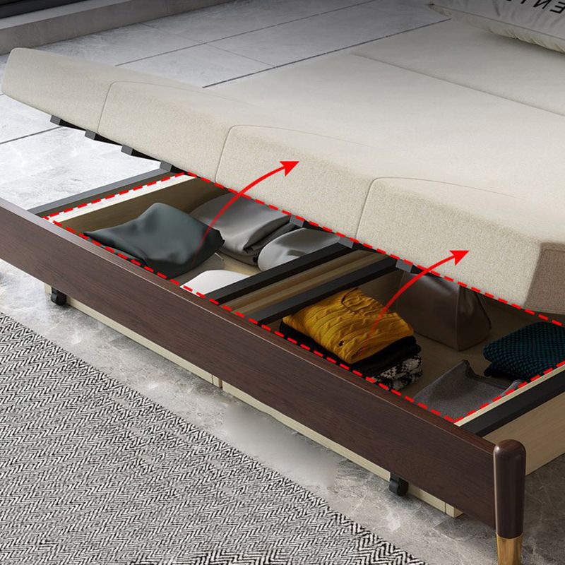 Glam Futon Sleeper Sofa Bed Pillow Back Futon Sleeper Sofa with Storage Clearhalo 'furn' 'furn_futons' 'Furniture' 'Futons & Daybeds' 'Futons' 'Living Room Furniture' 1200x1200_dccf29c5-2d0d-46d9-9442-bcedf559bcd0