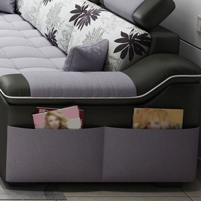 Pillow Top Arm Modular Settee Furniture 3-seater Sofa and Chaise with Pillows Clearhalo 'furn' 'furn_sectionals' 'Furniture' 'furniture_sectionals' 'kitchen' 'kitchen_sectionals' 'Living Room Furniture' 'Sectionals' 1200x1200_dccf32b3-0abc-4d98-bda6-12574de7ff8d