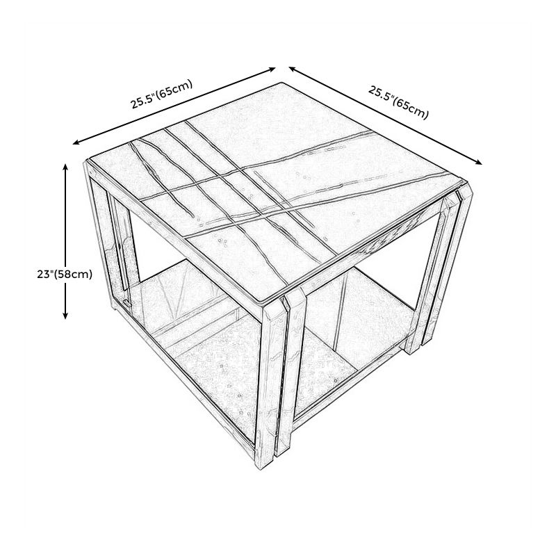 Table de glamour en pierre supérieure en acier