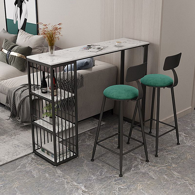 Stone Bar Table Traditional Luxury Rectangle Bar Table with Sled Base Clearhalo 'Bar Furniture' 'Bar Tables' 'bar_tables' 'Furniture' 'furniture_bar_tables' 'Kitchen & Dining Furniture' 1200x1200_dcd26062-c652-4d88-9899-5a7f5d158482