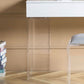 Contemporary Acrylic Vanity Desk 2-Drawer Vanity Dressing Table