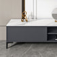Glam TV Media Console a 2 porte Glass Top Media Console TV Stand