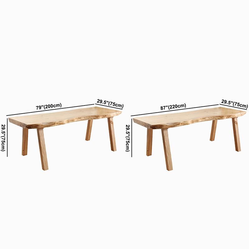 Modern Khaki Solid Wood Dining Table Rectangle Kitchen Dining Table with 4 Legs Base Clearhalo ' dining_table' 'Dining Tables & Seating' 'Dining Tables' 'furn' 'furn_dining_table' 'Furniture' 'furniture_dining_table' 'Kitchen & Dining Furniture' 'kitchen&dining_furn' 'kitchen' 'kitchen_dining_table' 1200x1200_dcd3cc01-d417-48ae-8e4d-2a59a9cce4a3