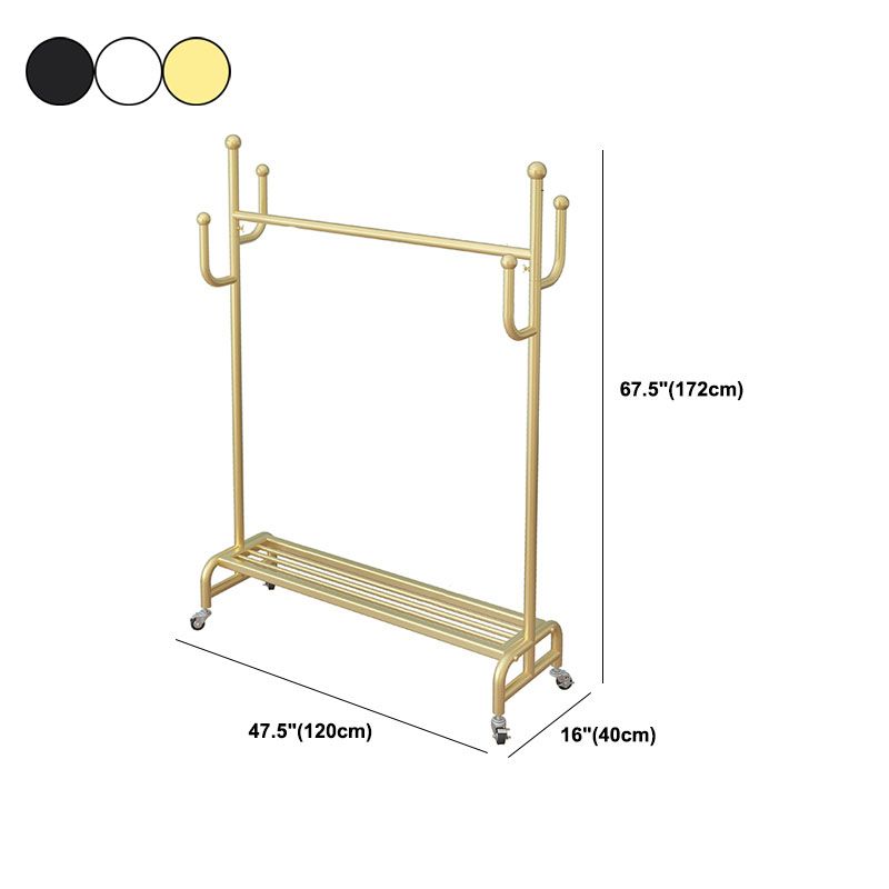 Klassischer Metallkleidung Kleiderbügel freistehende Haken mit Lagerregalen