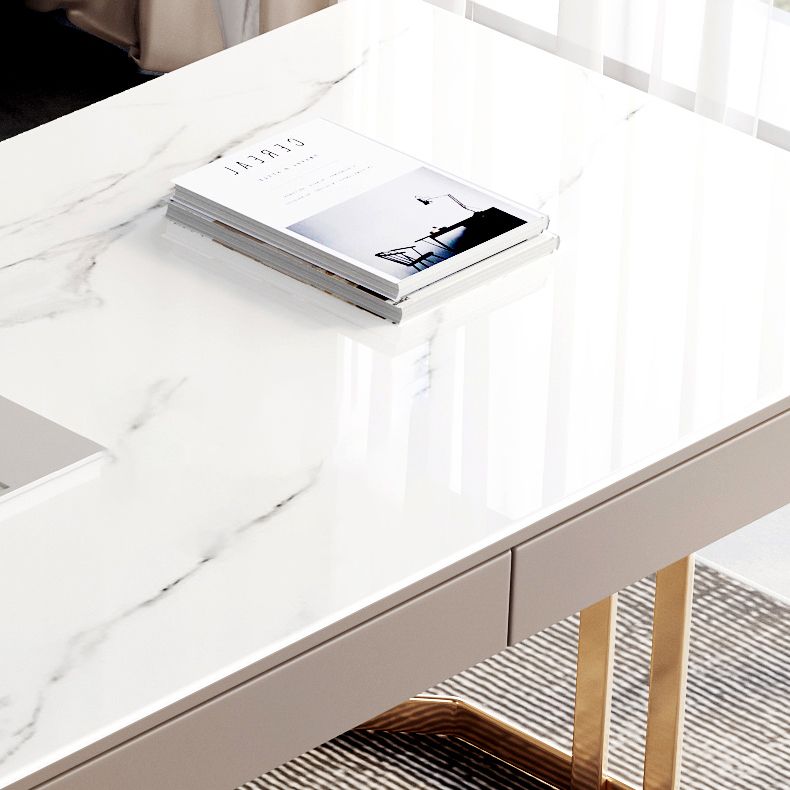 Scrivania della gestione della gestione dei cavi con cassetti da scrivania da scrivania per casa