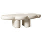 Scandinavian Cream Irregular 4 Legs Coffee Cocktail Table - 13.8" H Clearhalo 'Coffee & Accent Tables' 'Coffee Tables' 'coffee_tables' 'furn' 'furn_coffee_tables' 'Furniture' 'Living Room Furniture' 1200x1200_dcd6edfe-37d8-4156-bb9b-788dd6c03639