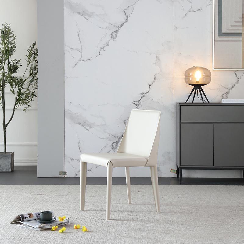 Modern Dining Chairs Armless Chairs with Metal Legs for Kitchen Clearhalo 'Dining Chairs' 'Dining Tables & Seating' 'dining_chair' 'furn' 'furn_dining_chair' 'Furniture' 'Kitchen & Dining Furniture' 1200x1200_dcd797a5-2d80-4fcf-ac92-7c3027643bcf