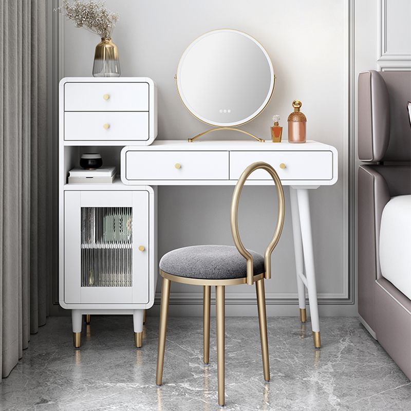 5ドロウの1ドアバニティメイクアップドレッシングテーブルスツール付き-31.5 "w