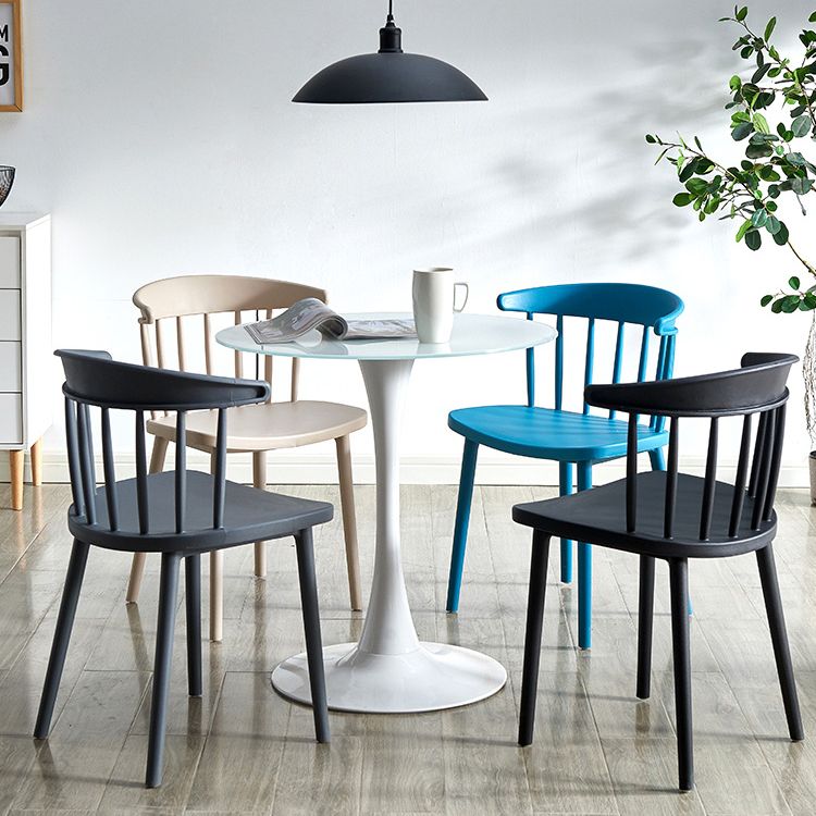 Scandinavian Plastic Dining Kitchen Room Chair Windsor Back Side Chair Clearhalo ' kitchen&dining_furn' 'Dining Chairs' 'Dining Tables & Seating' 'dining_chair' 'furn' 'furn_dining_chair' 'Furniture' 'furniture_dining_chair' 'Kitchen & Dining Furniture' 'kitchen' 1200x1200_dcd8afa5-9472-40de-afbc-2bdc74d2a9fe