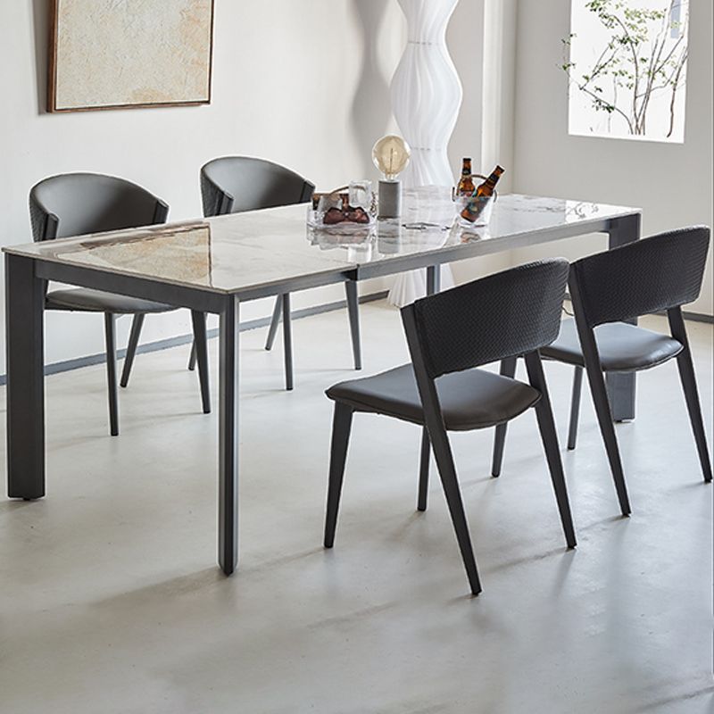 Moderne stijl zijstoel open rug metalen eetkamerstoel voor keuken