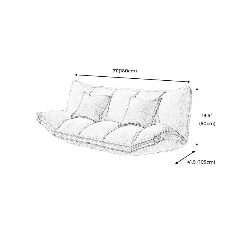Contemporary Tight Back Convertible Sleeper Sofa Solid Color Fabric Armless Sofa Clearhalo 'furn' 'furn_sofas' 'Furniture' 'furniture_sofas' 'Living Room Furniture' 'Sofa' 'sofas' 1200x1200_dcd9b696-a1d0-46a1-9b98-5af8be64f2c4