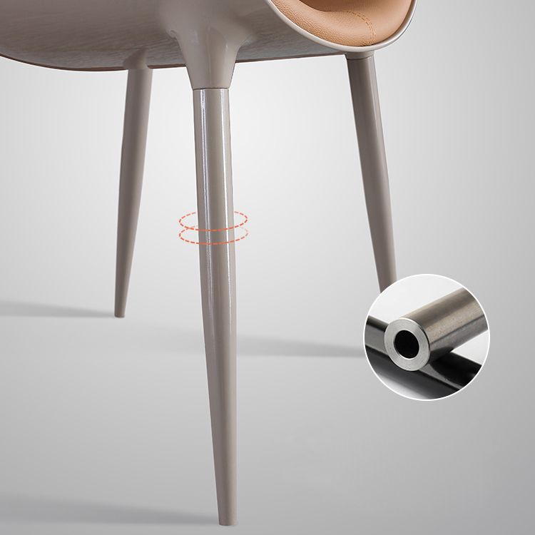 Contemporary Indoor Faux Leather Armless Upholstered Parsons Dining Chair Clearhalo 'Dining Chairs' 'Dining Tables & Seating' 'dining_chair' 'furn' 'furn_dining_chair' 'Furniture' 'Kitchen & Dining Furniture' 1200x1200_dcdb44b1-ed13-4379-9bf5-e24a04482d44