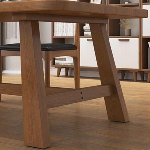 Solid Wood Rectangle Writing Desk Modern H-Base 29.53" Tall Office Desk Clearhalo 'furn' 'furn_office_desk' 'Furniture' 'Office Desks' 'Office Furniture' 'office_desk' 1200x1200_dcdb8efa-80cc-48a5-bff4-4407ee0a9368