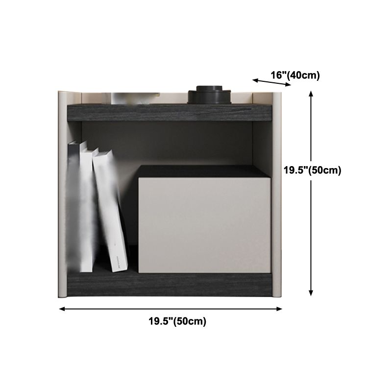 Comodino moderno da 1 trampolino in legno massiccio da 20 "comodini