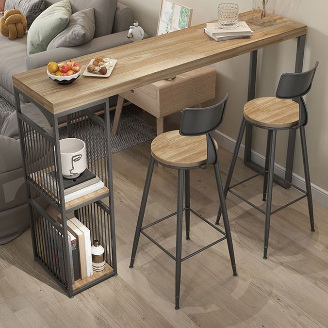 Tavolo da pranzo moderno per accento per bistrot con deposito tavolo da bar in legno doppio piedistallo