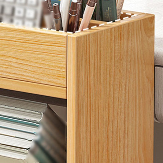 Wood Standard Bookcase Contemporary Style Closed Back Book Shelf Clearhalo 'Bookcases' 'furn' 'furn_bookcases' 'Furniture' 'furniture_bookcases' 'kitchen' 'kitchen_bookcases' 'Living Room Furniture' 'Office Furniture' 1200x1200_dcde6f65-5cf0-462d-884c-d8aae8ed1e49