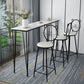 Modern 1/4 Pieces Bar Table Set Rectangle Stone Counter Table with Backrest Stools Clearhalo 'Bar Furniture' 'furn' 'furn_home_bar_bar_sets' 'Furniture' 'Home Bars & Bar Sets' 'home_bar_bar_sets' 'Kitchen & Dining Furniture' 1200x1200_dcdea325-cb47-42e4-8bad-c503963fde6f
